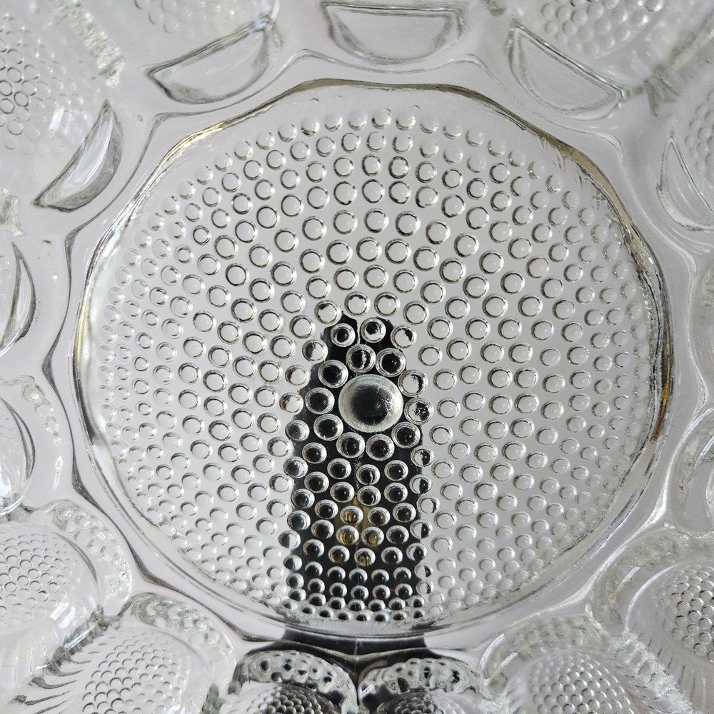 Vtg Indiana Glass Hobnail Egg Dish Plate 11in Scalloped Edges - Picture 6 of 10